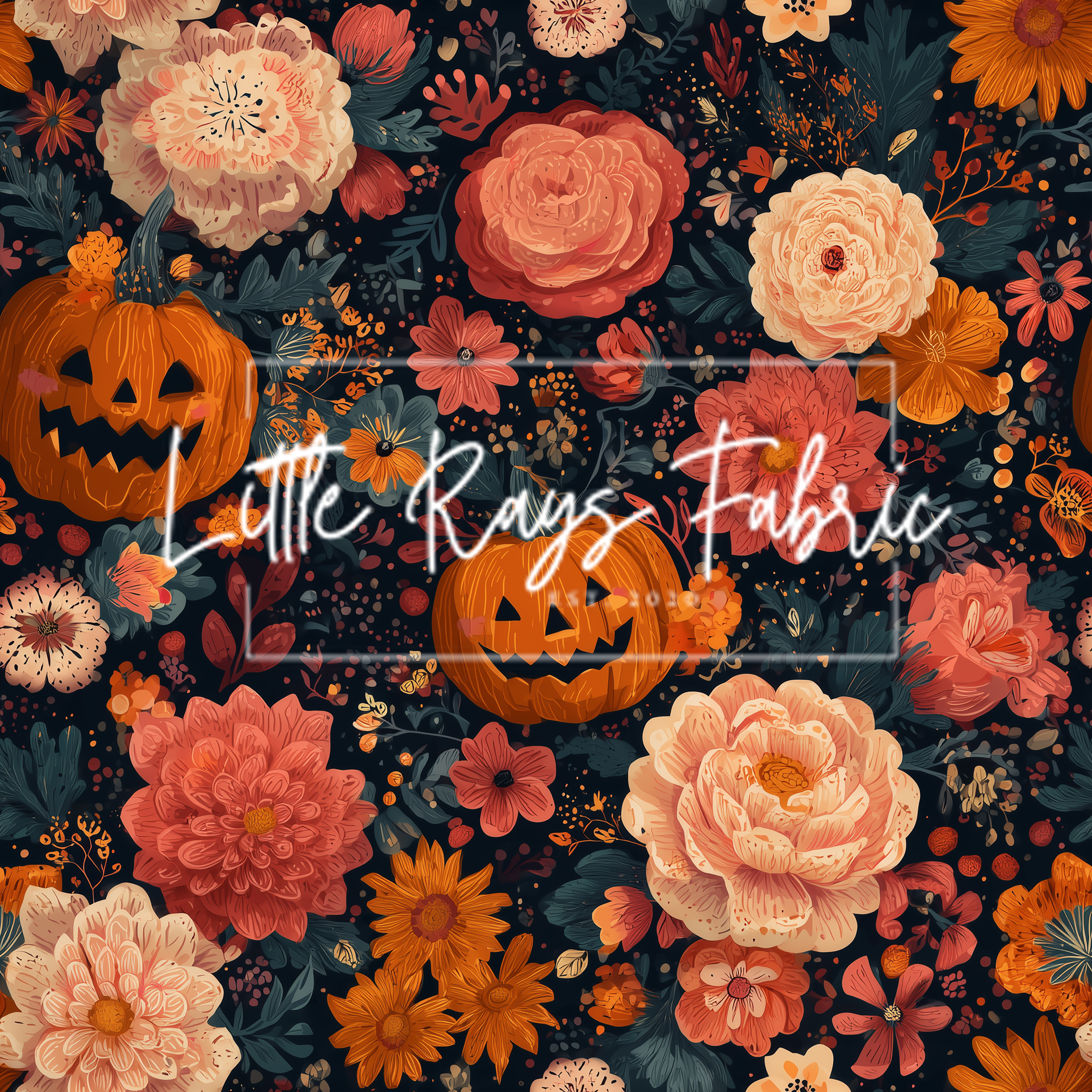 Floral Cozy Pumpkin