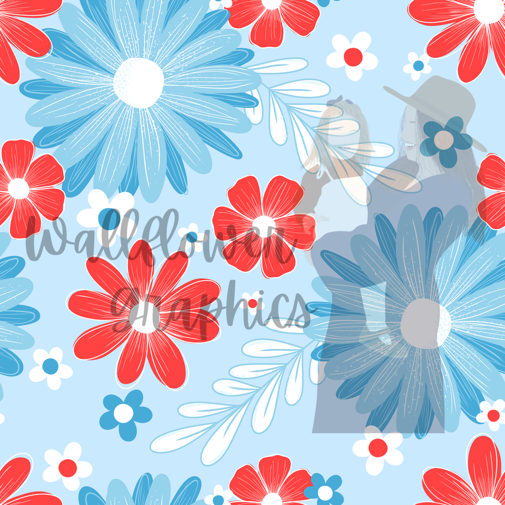 4th of July Floral WG