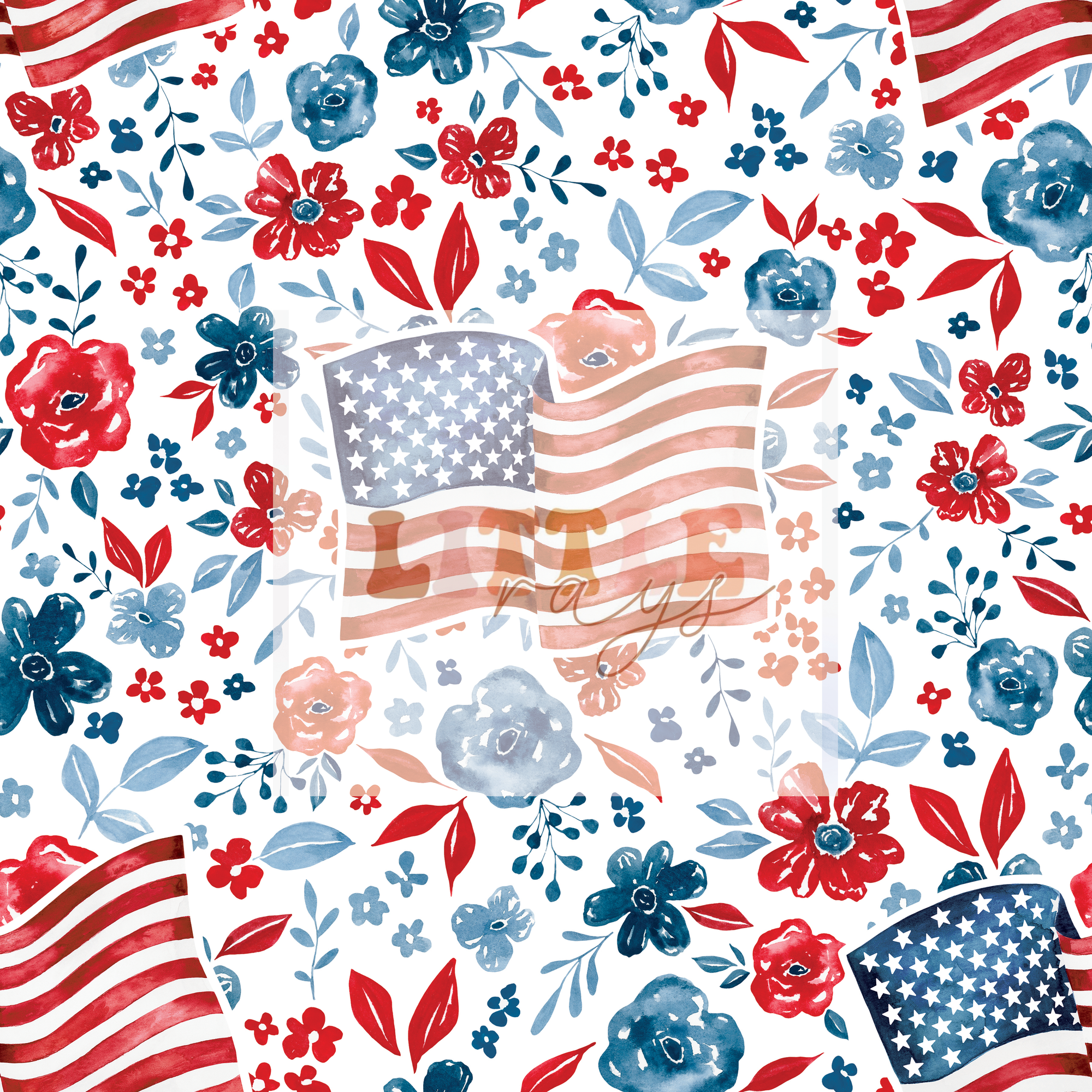 Freedom Floral American Flag