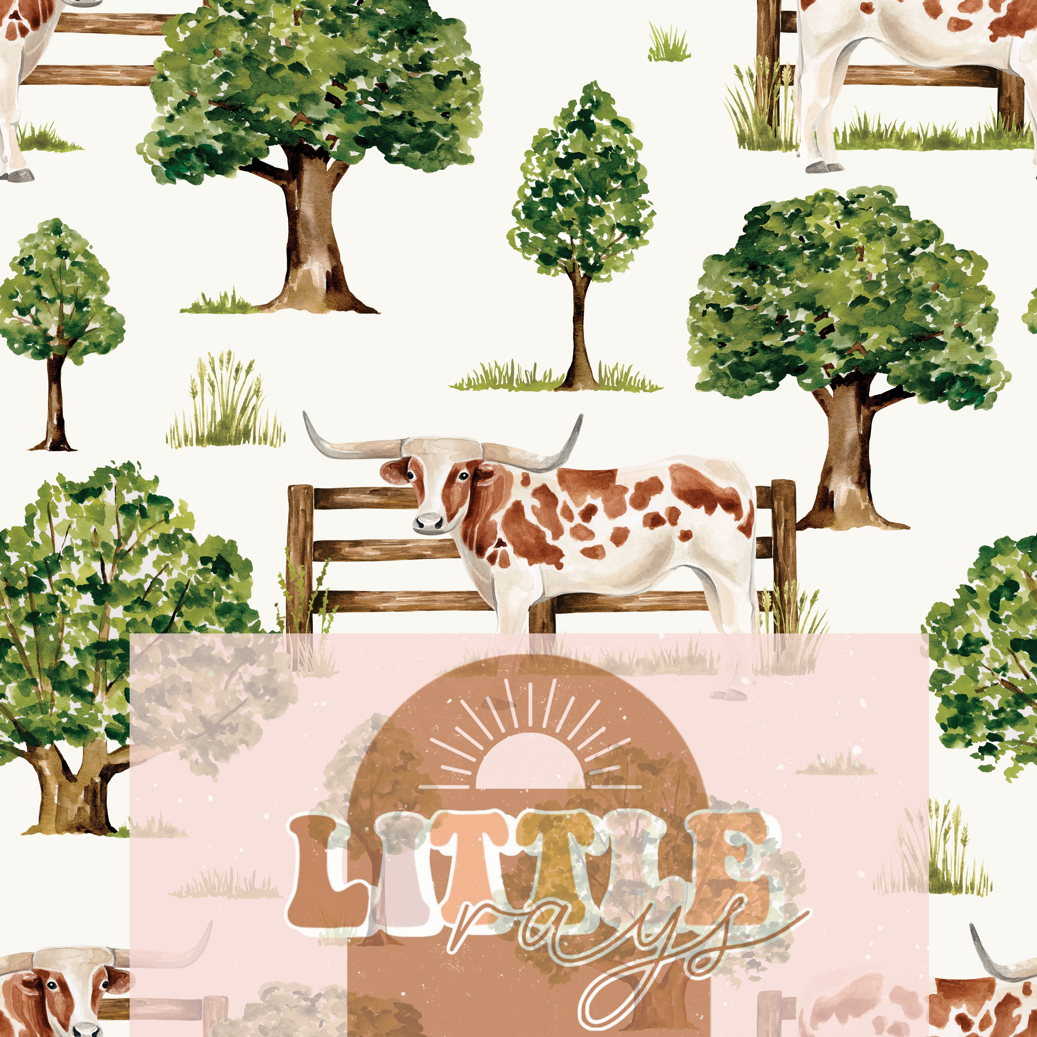 Farm and Meadow texas longhorn countryside