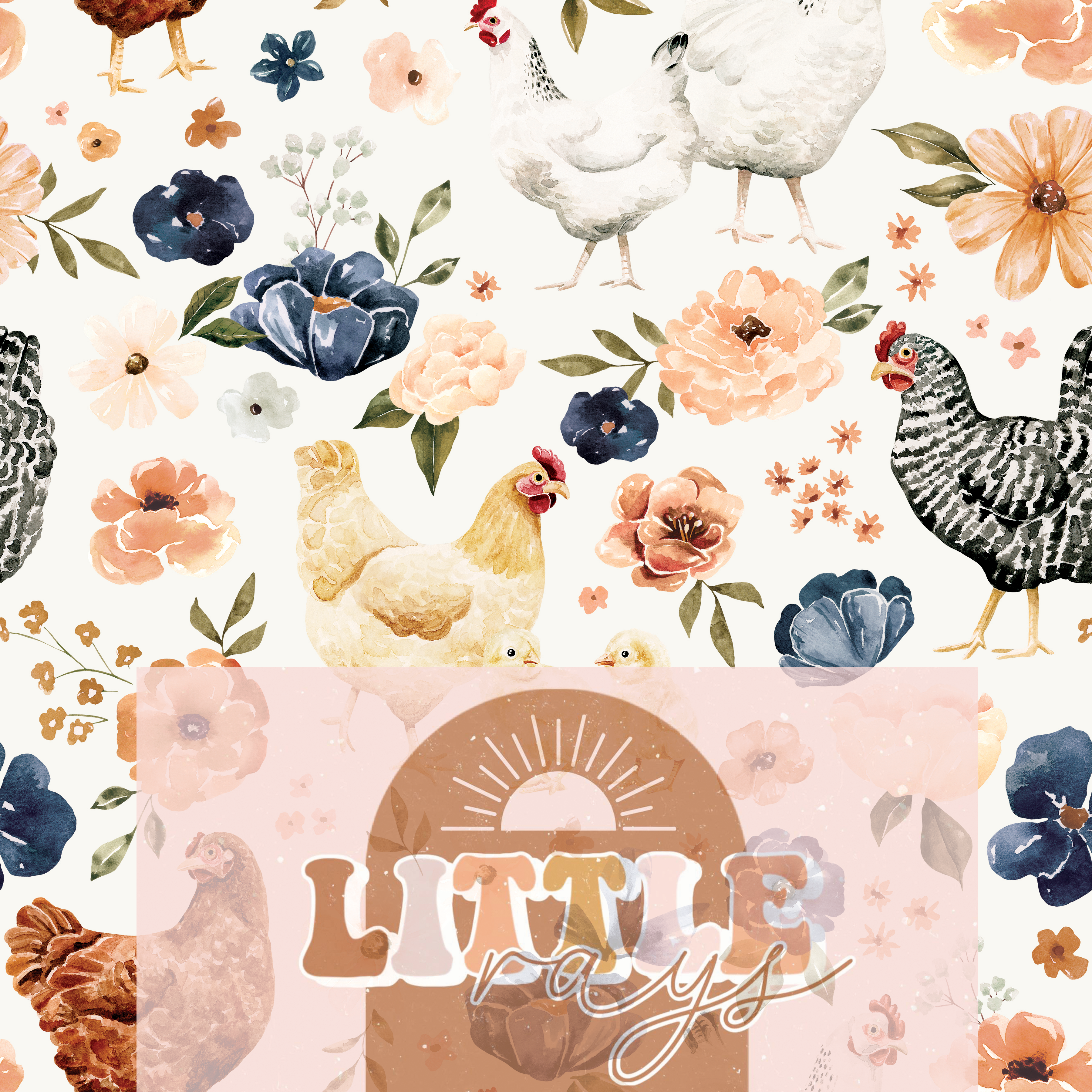 Farm and Meadow Chickens cream