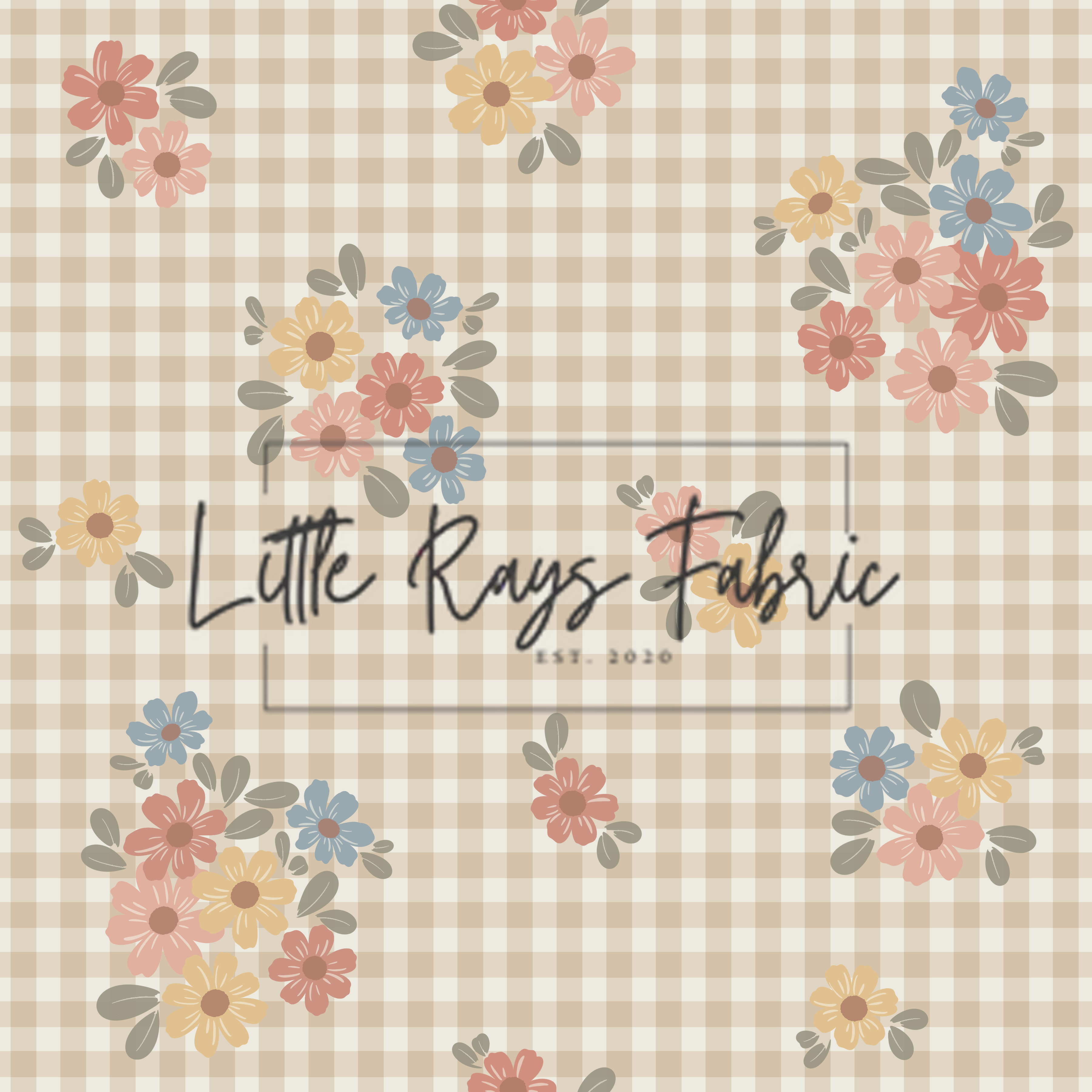Autumn Floral Gingham