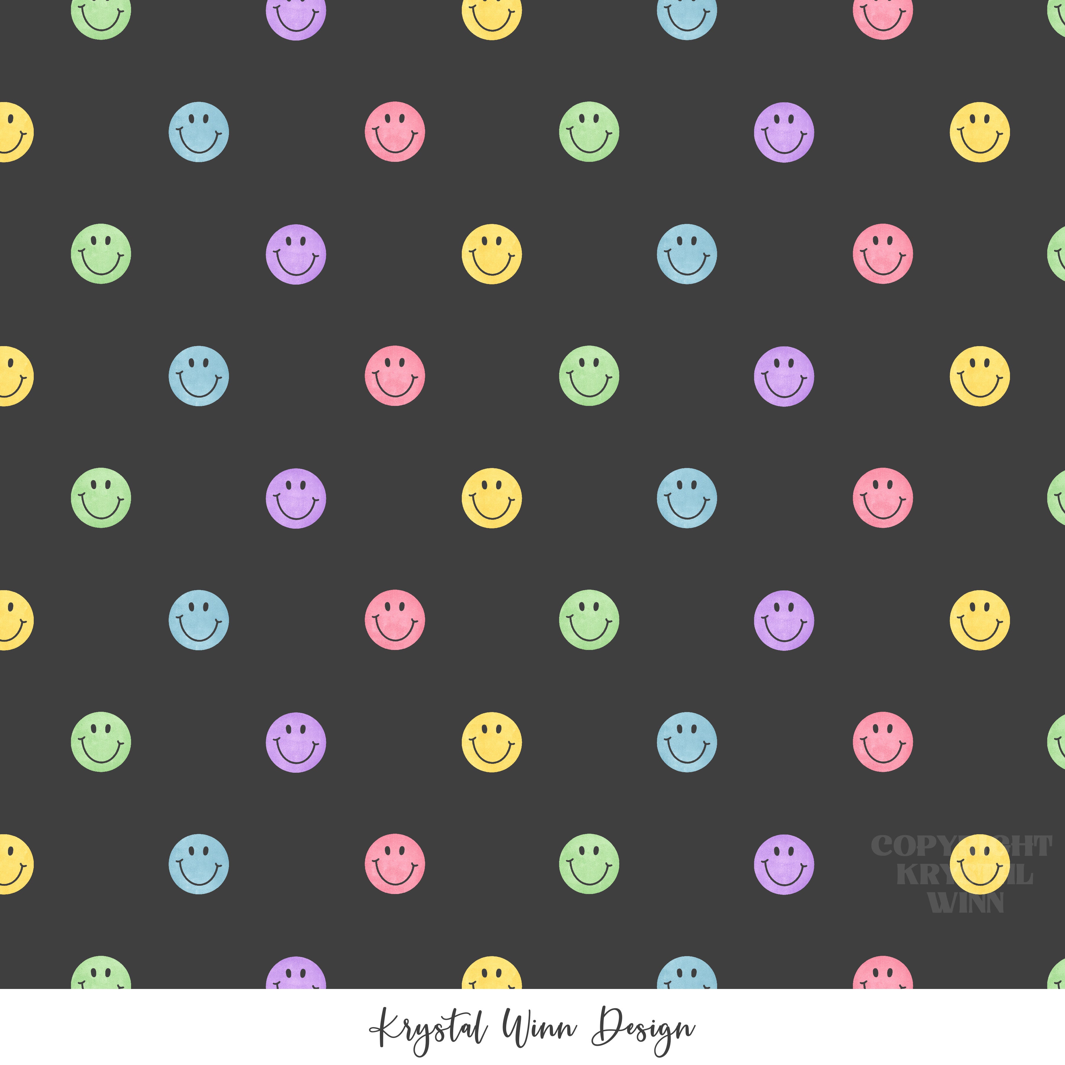 Back 2 School 2.0 Rainbow Smiley Black