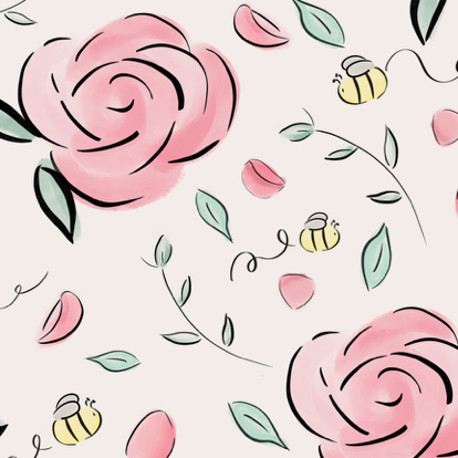 Spring Bees and Roses