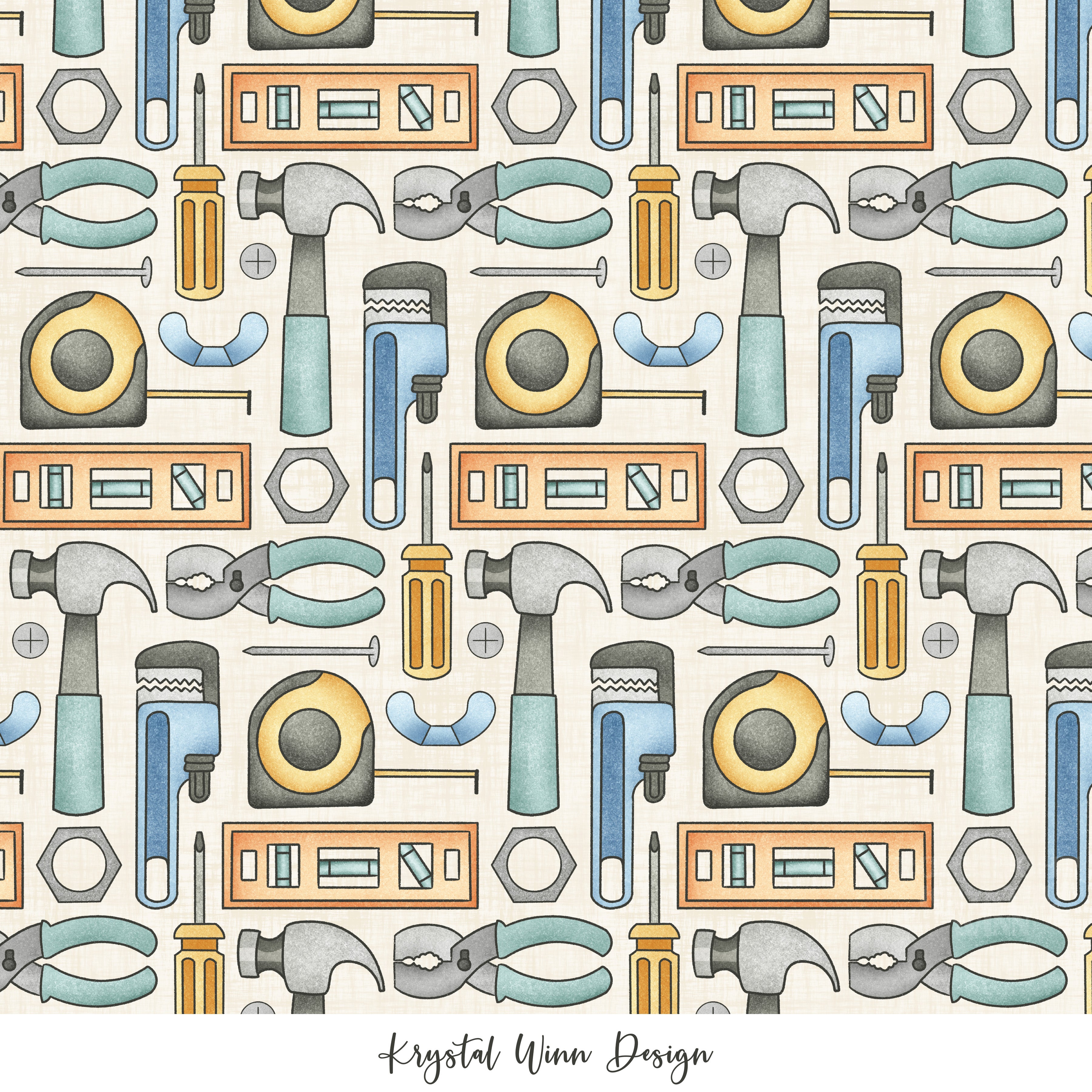 Construction Crew Tools Cream