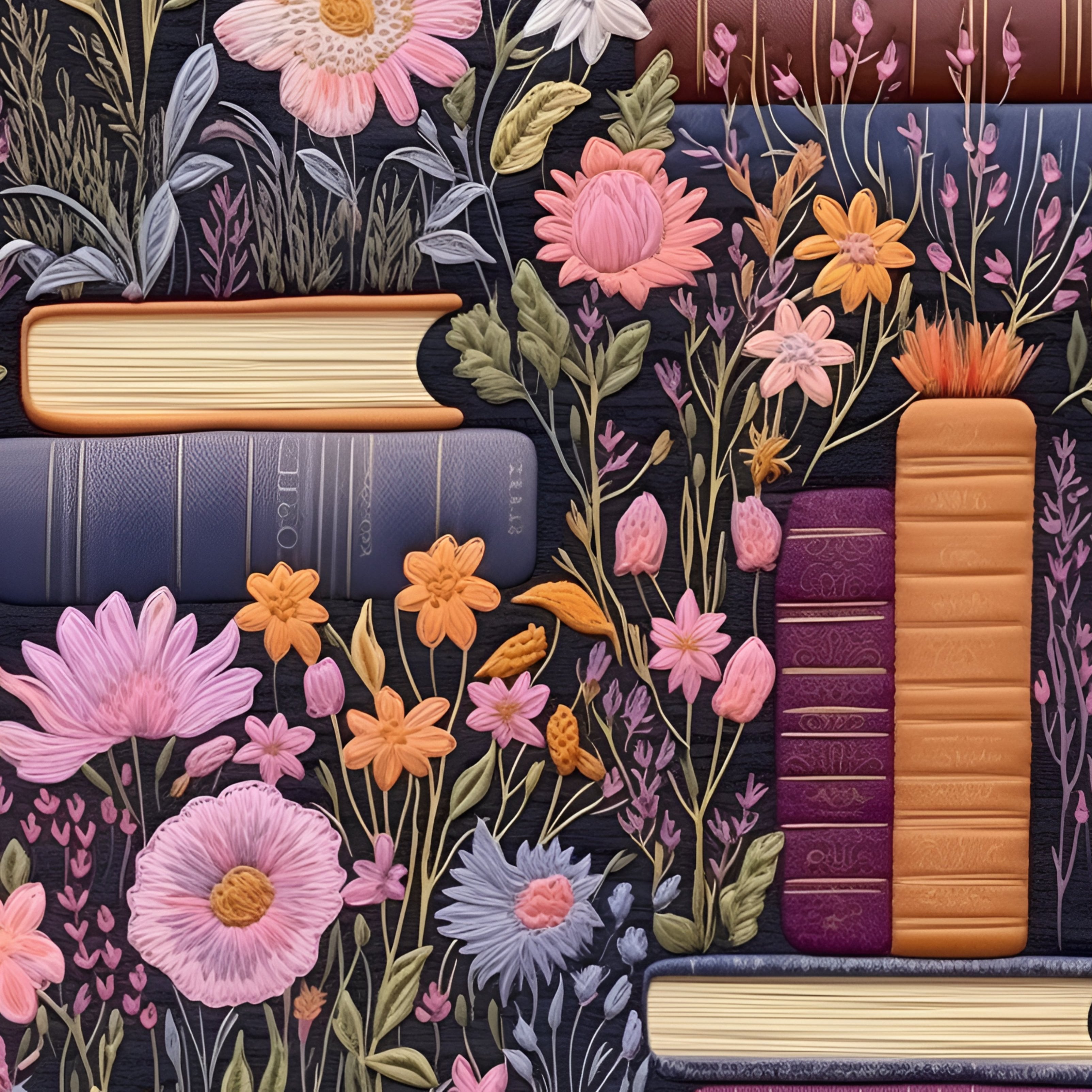 Floral Bookshelf
