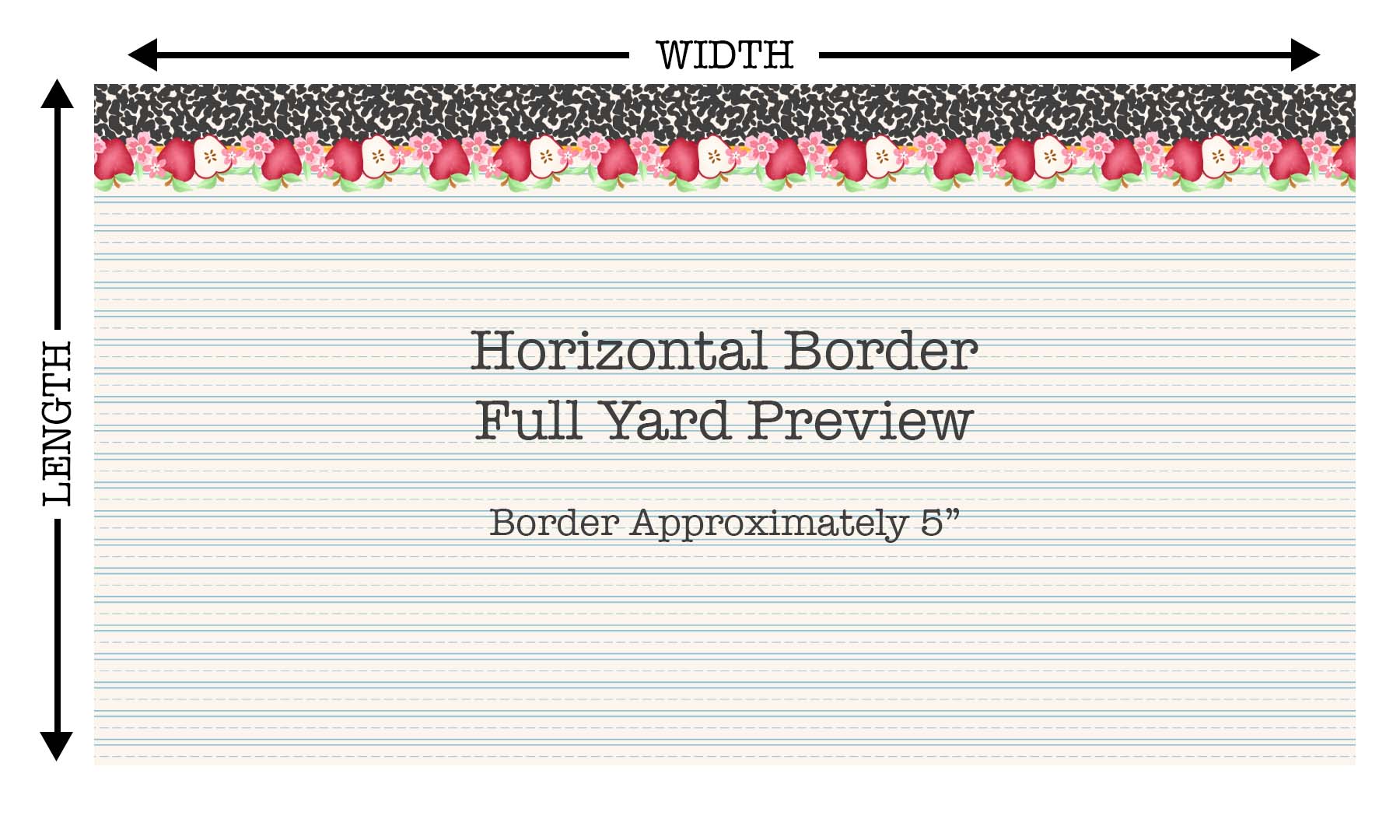 Back 2 School 2.0 Border- Apple Floral.