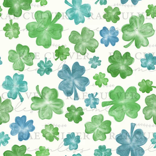 Watercolor Shamrocks