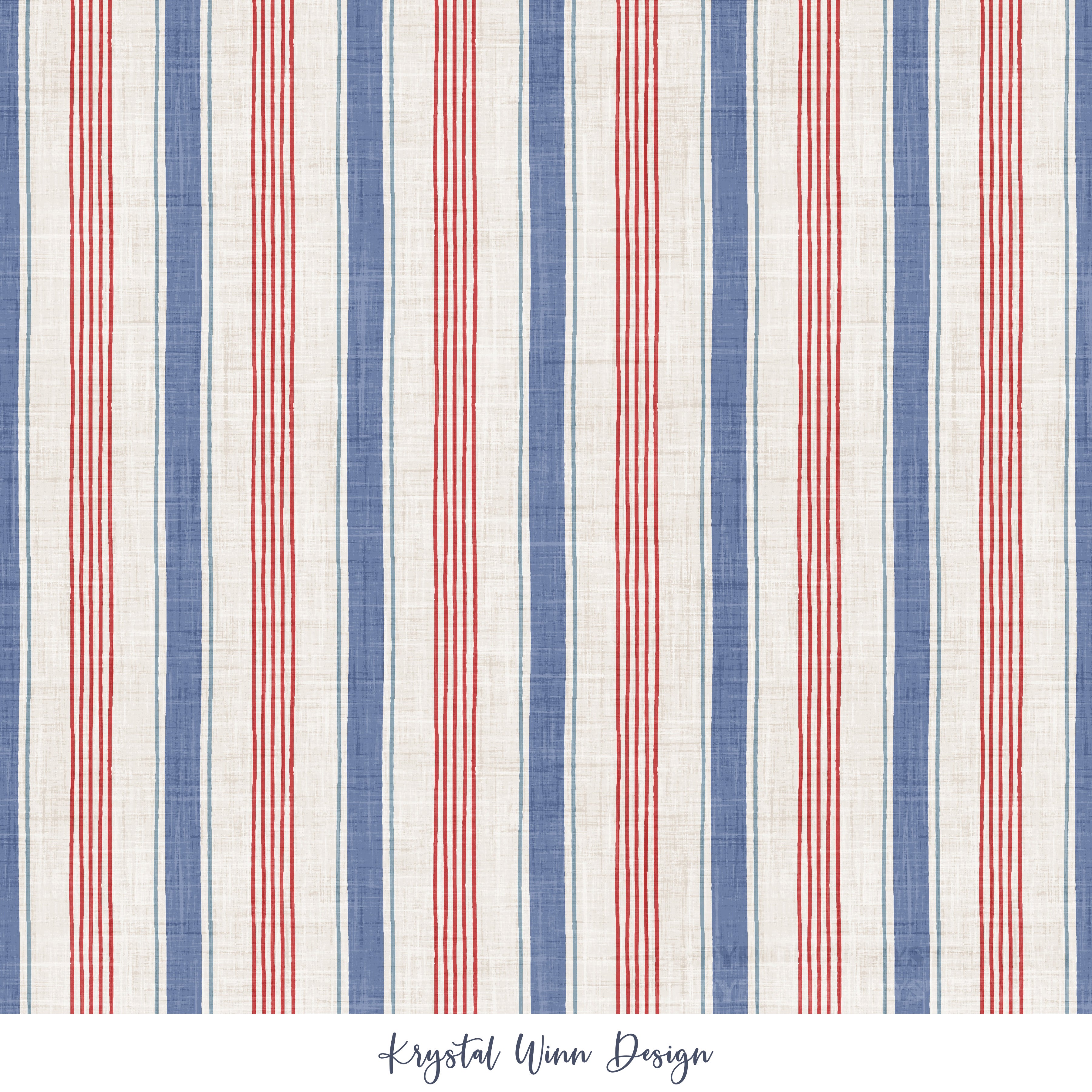 Yankee Doodle Grain Sack Stripe Multi