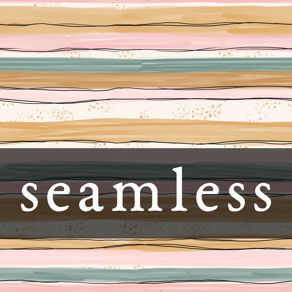 Blush Gold Football Floral Stripes