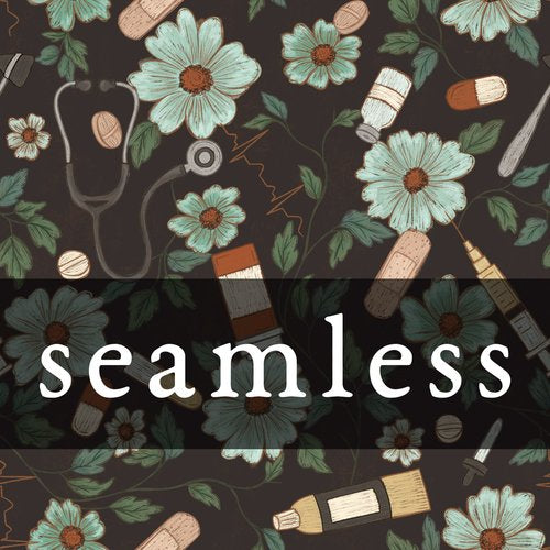 Healthcare Floral Gray