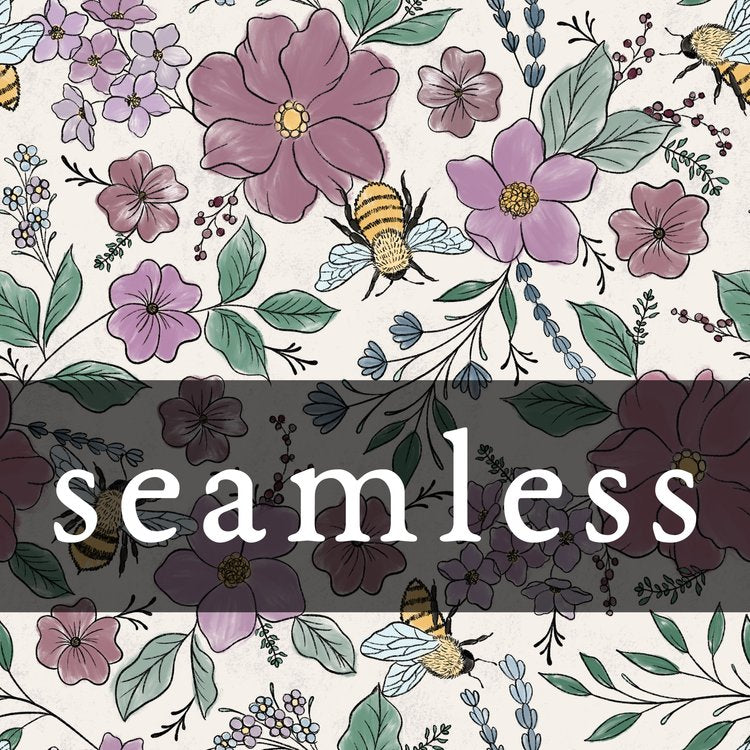 Honeybee Floral Drawing