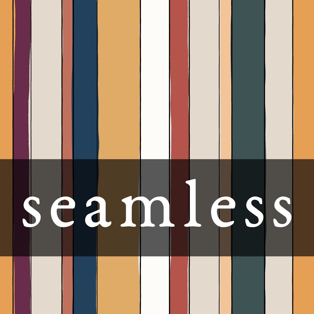 Jewel Tone Acorn Floral Stripes