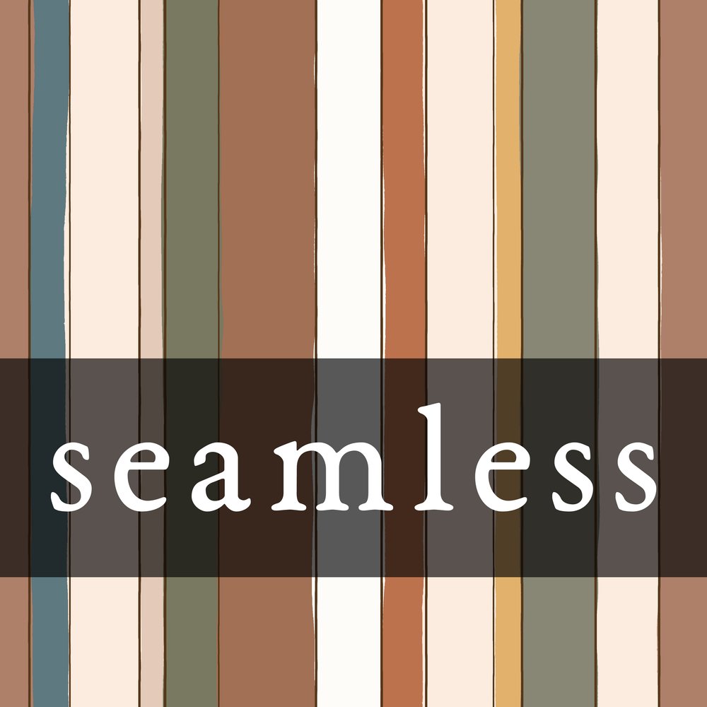 Muted Acorn Floral Stripes