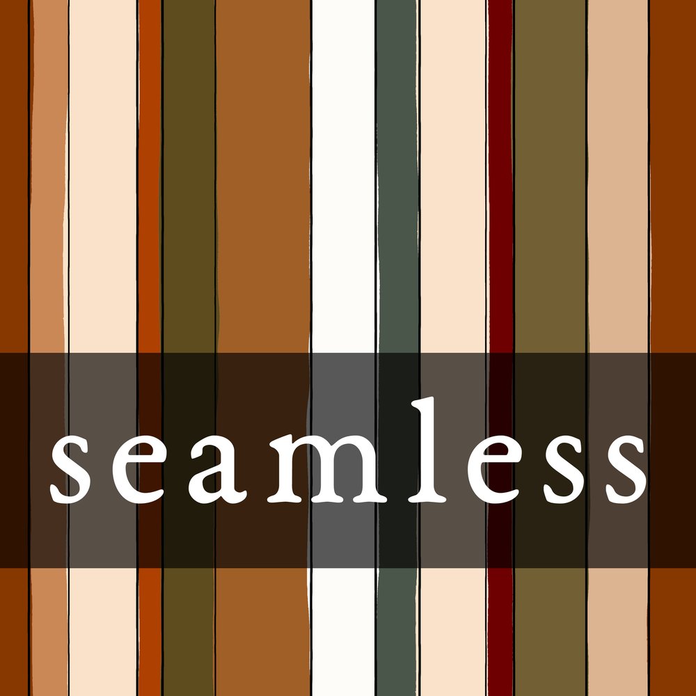 Rust Acorn Floral Stripes