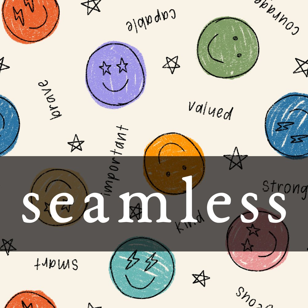 Scribbly Crayon Smiley Affirmations Bright