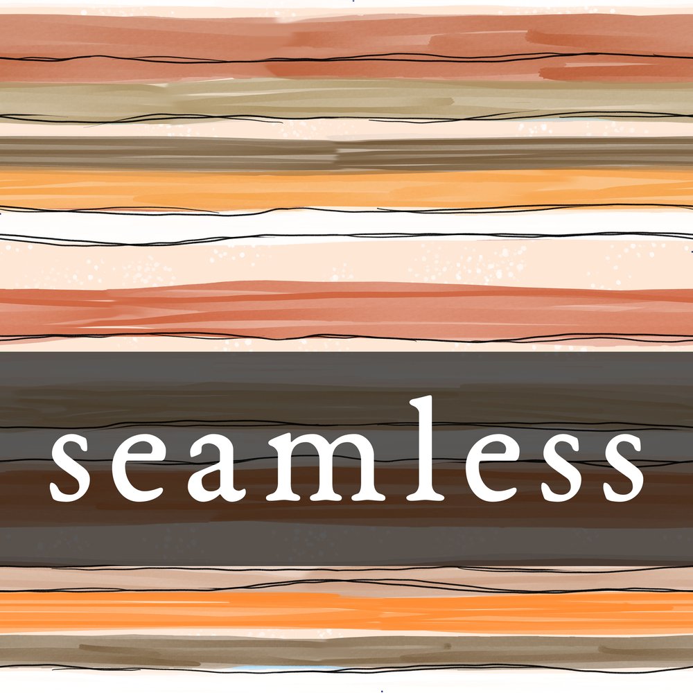 Sketchy Fall Floral Stripes