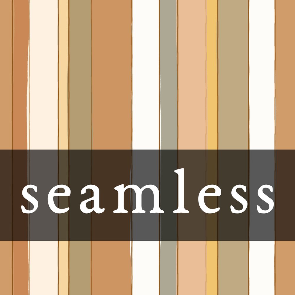 Tan Acorn Floral Stripes