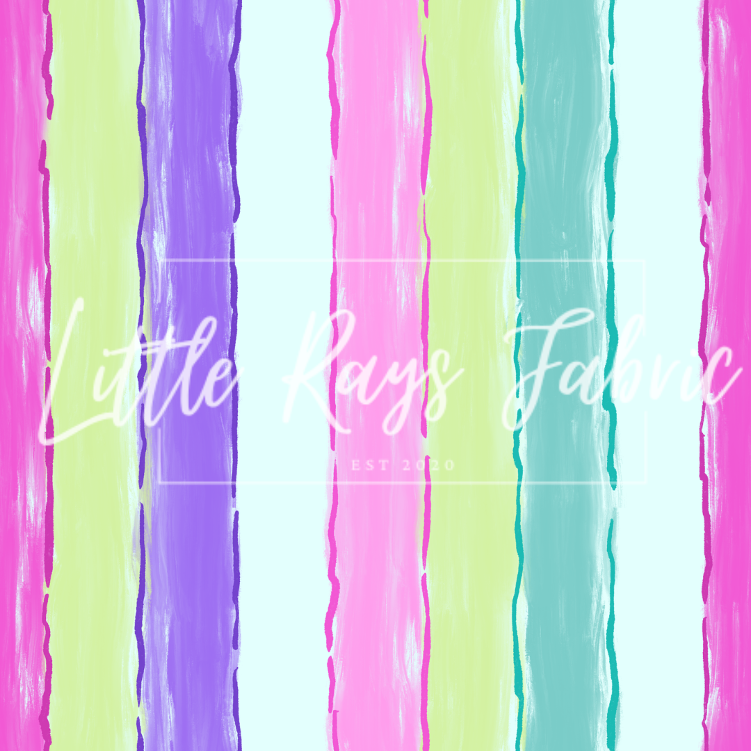 Pink and Purple Floral Stripe