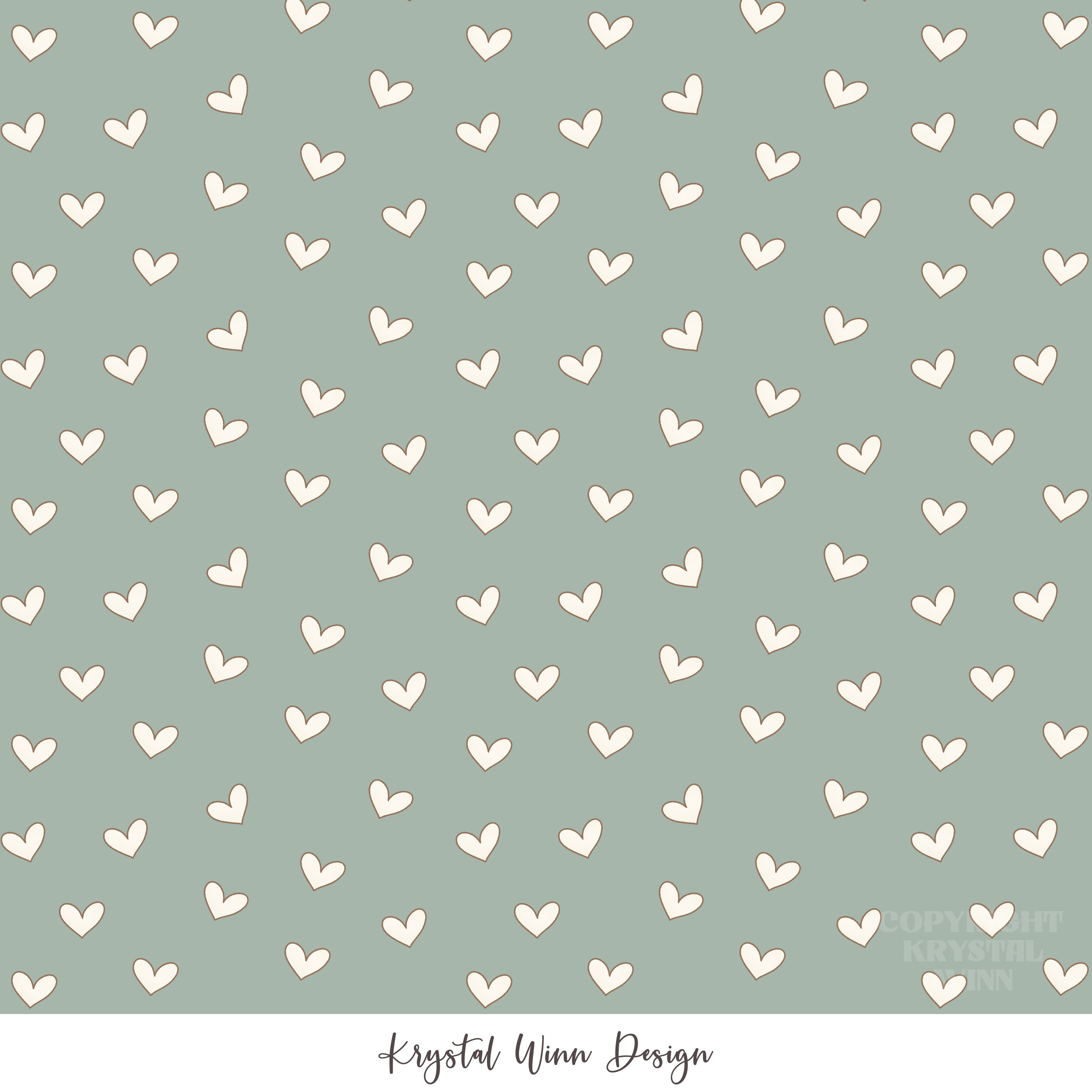 Puppy Love Hearts Mint