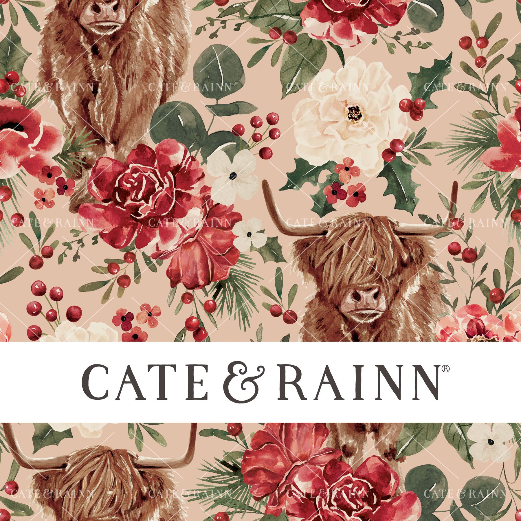 Briar and Pine Highland Cow Blush