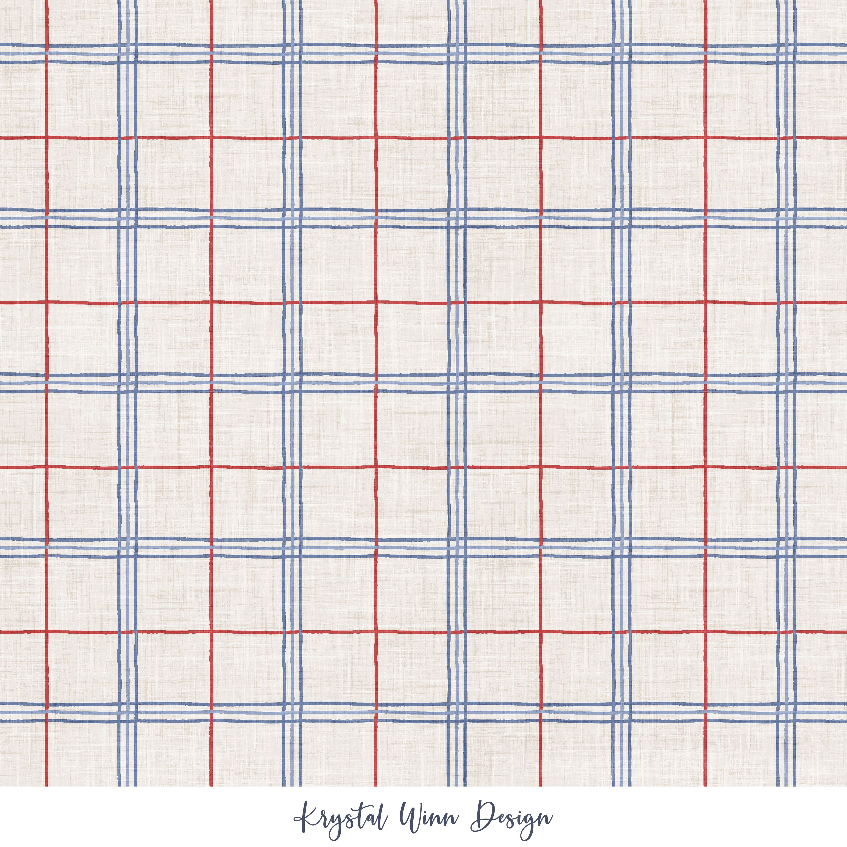Yankee Doodle Plaid White