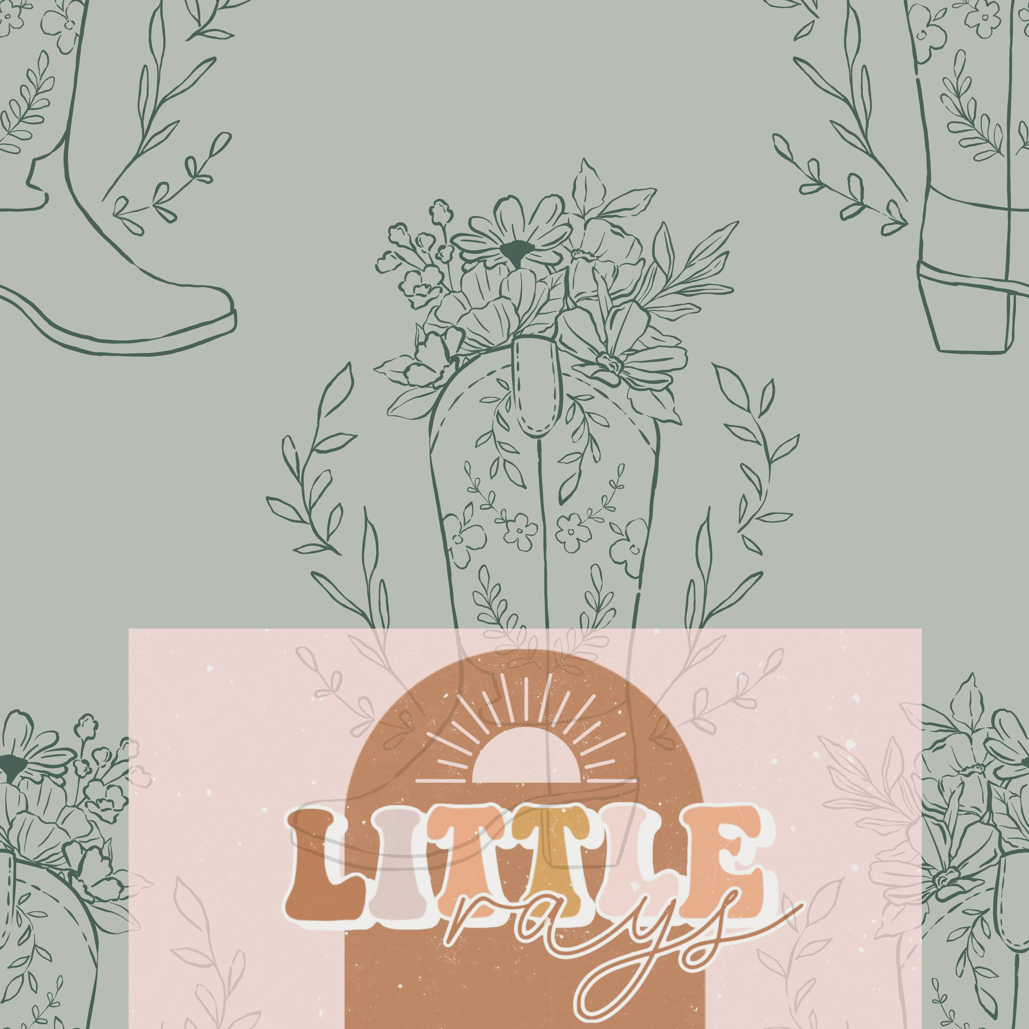 Montana Bloom Cowgirl boot mint blue