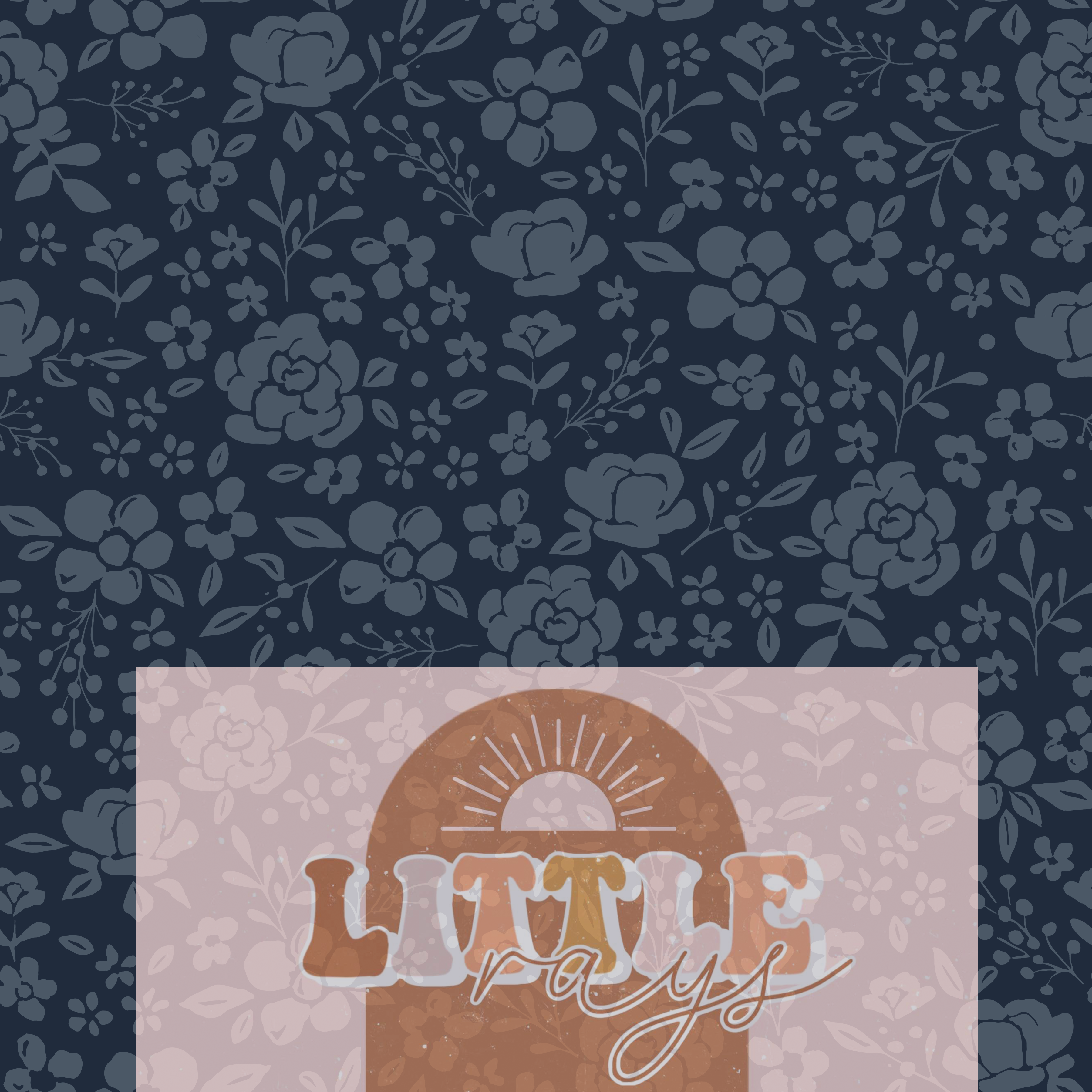 Farm and Meadow Country floral navy