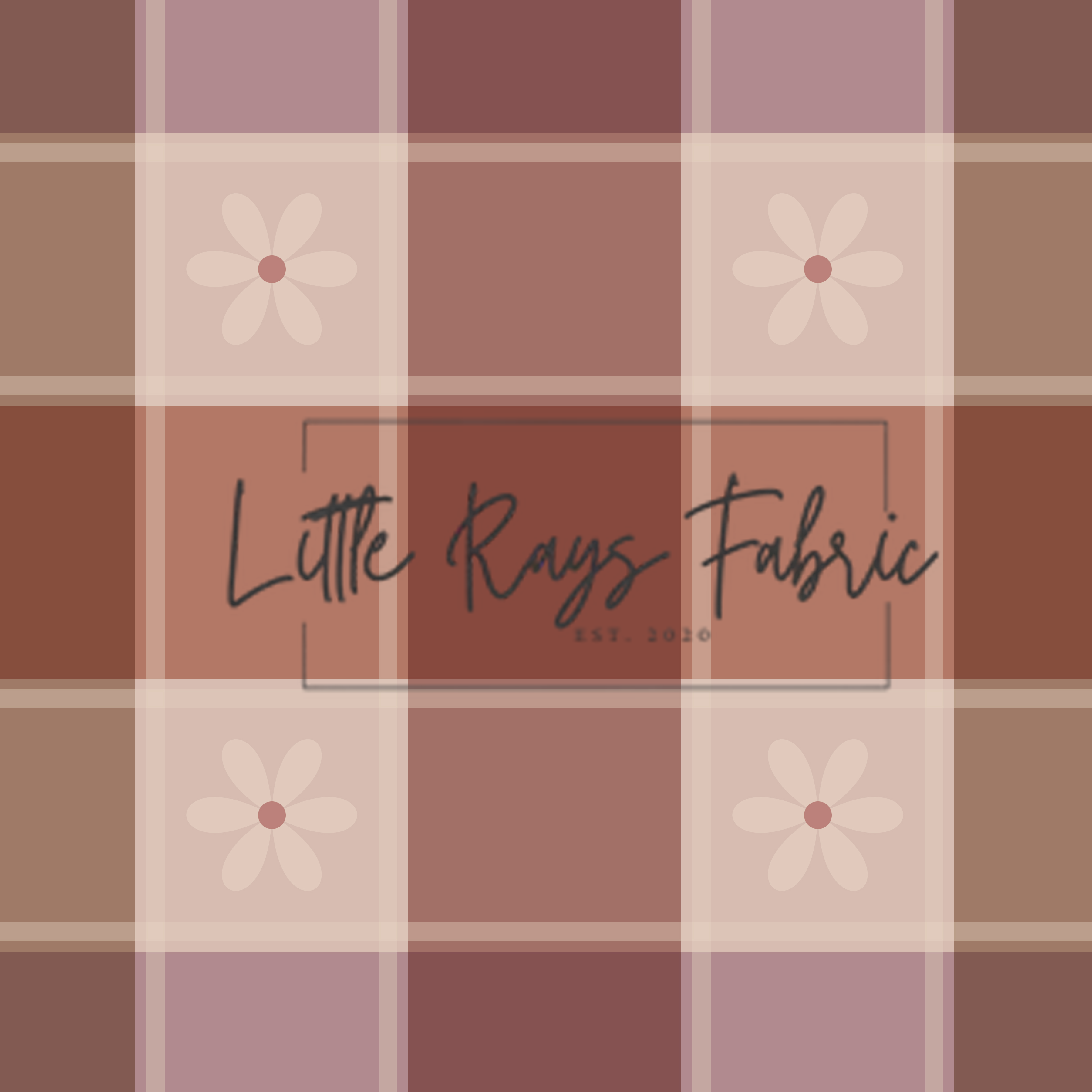 Maroon Floral Gingham