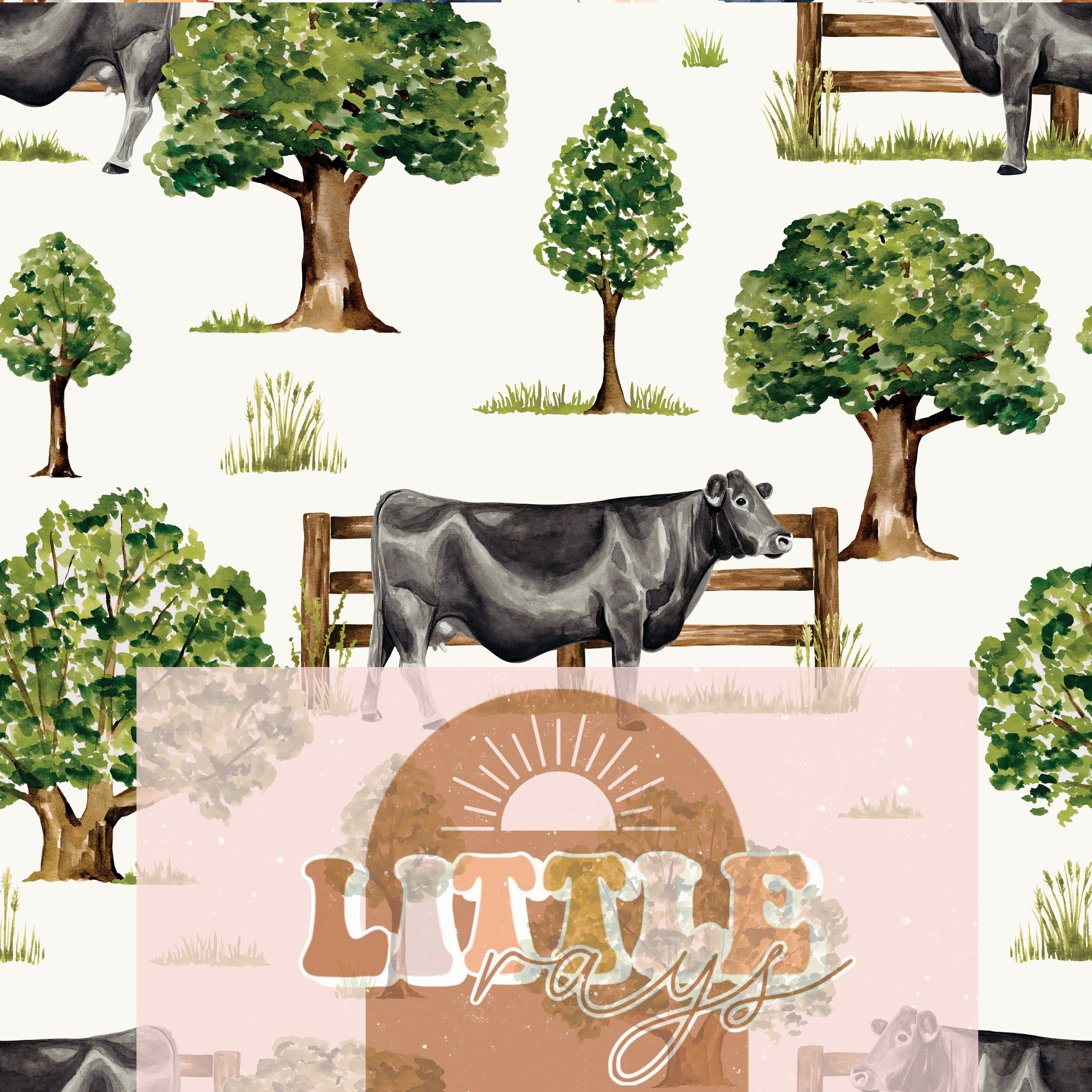 Farm and Meadow black angus countryside