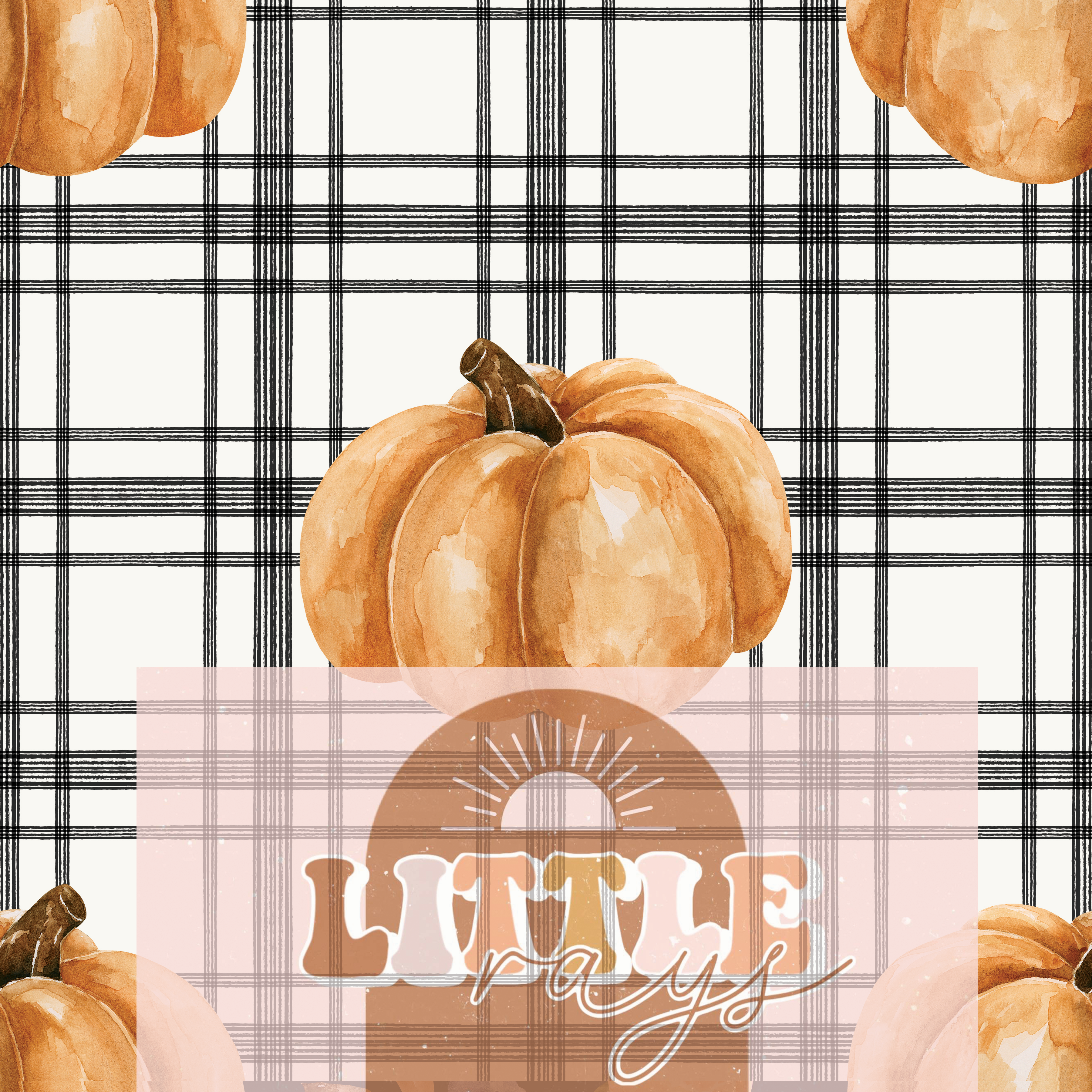 Farm and Meadow Pumpkin Plaid