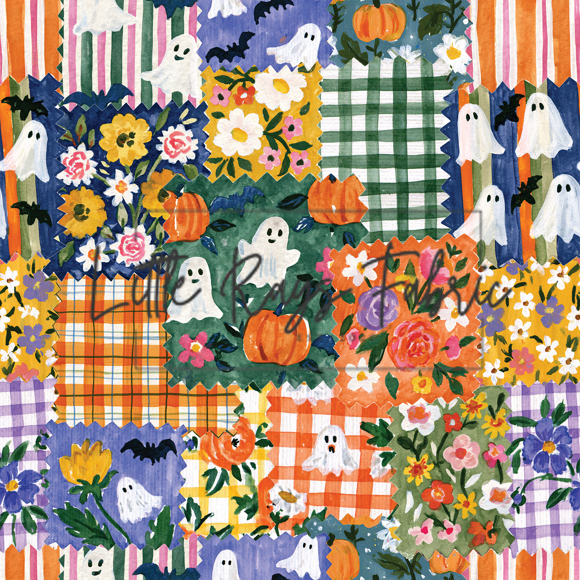 Spooky Floral Patchwork