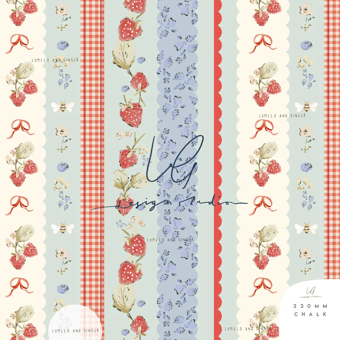 Strawberry Bee Ribbon