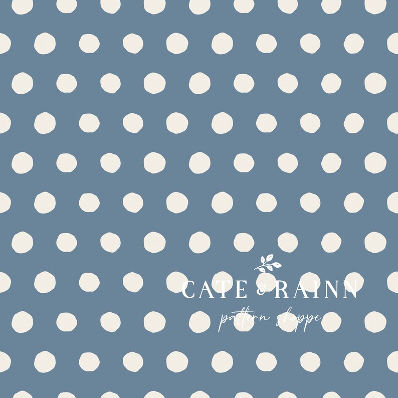 Boho Polka Dot Periwinkle Blue