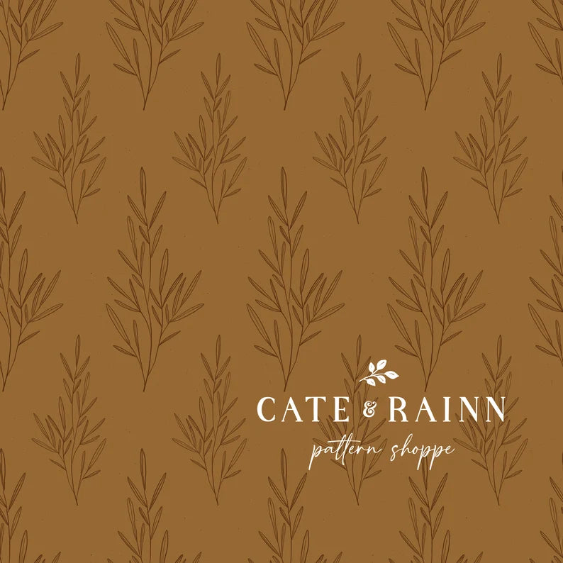 Autumn Amethyst Boho Sprig Rust