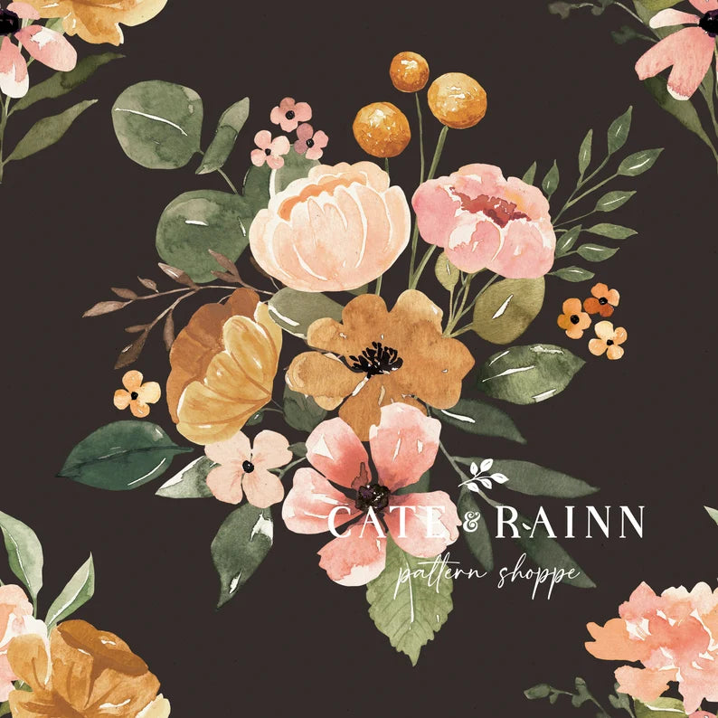 Floral Pattern Black