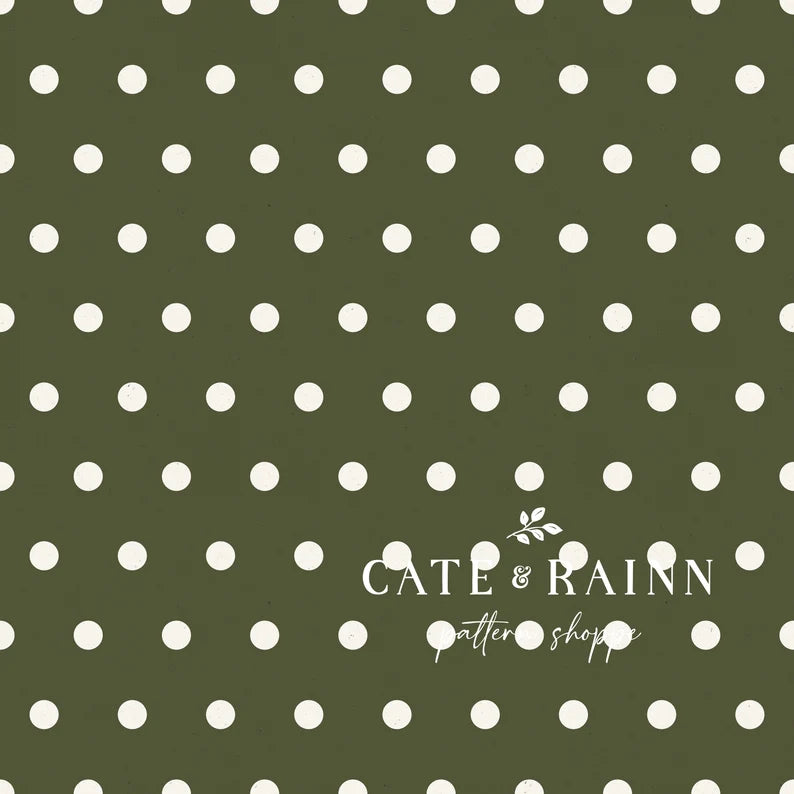 Forest Green Polka Dot