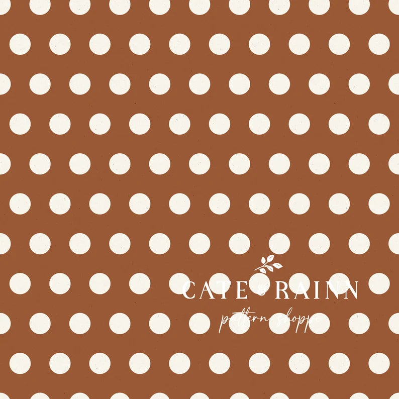 Terra Cotta Red Polka Dot