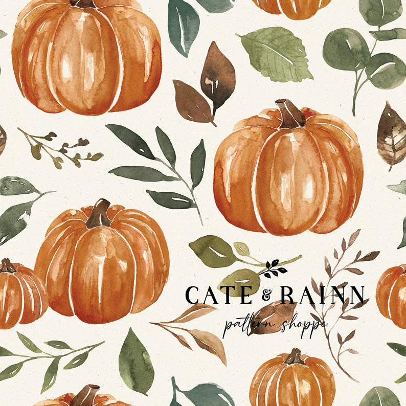 Fall Pumpkins and Leaves Pattern