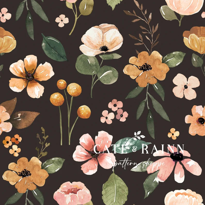 Boho Moody Floral Pattern