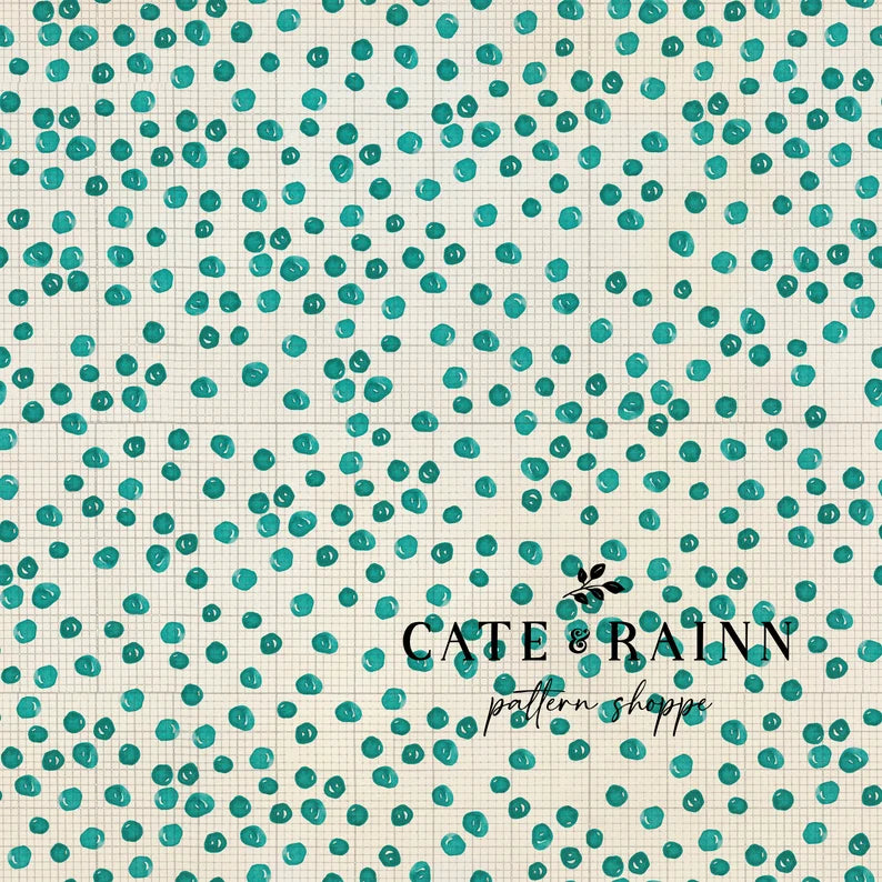 Teal Boho Dots