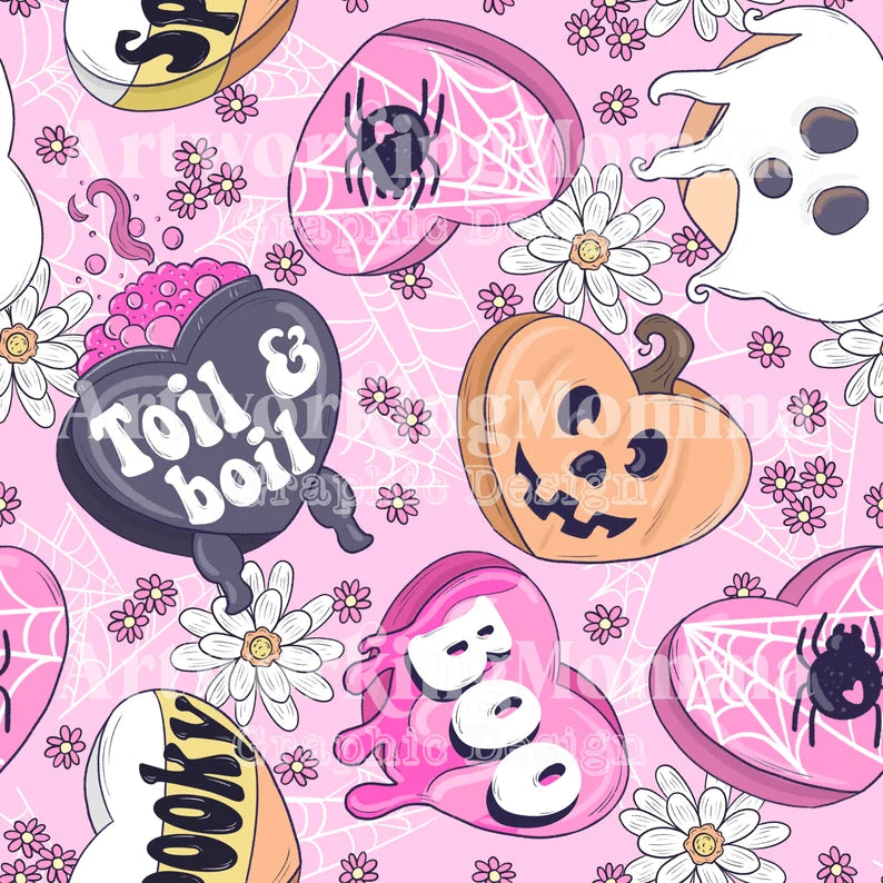 Pink Spooky Hearts