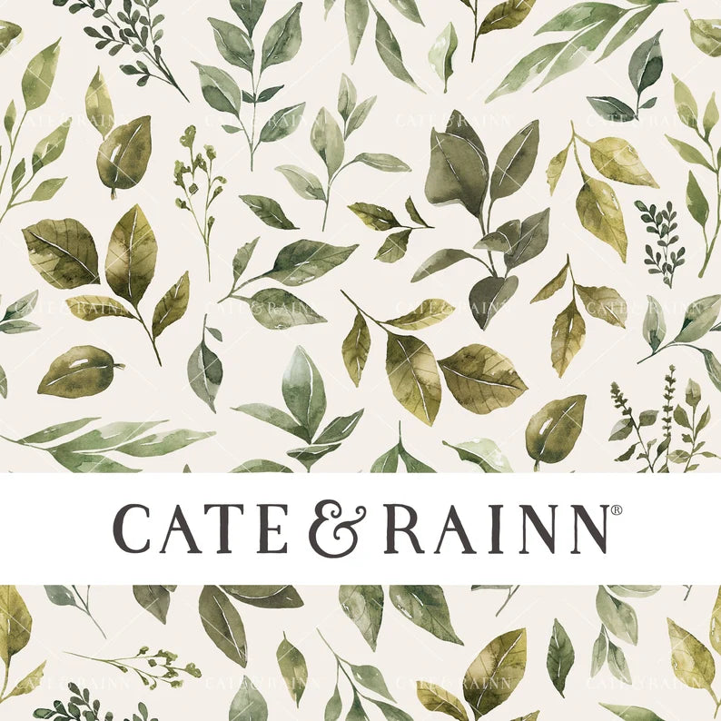FELICITY Watercolor Leaves CREAM BACKGROUND