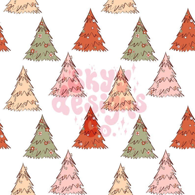 Retro Christmas trees