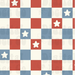4th fabric check red white and blue 