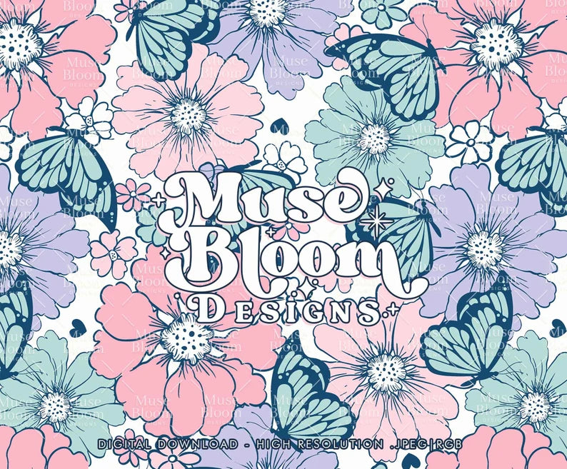 muse bloom butterfly fabric 