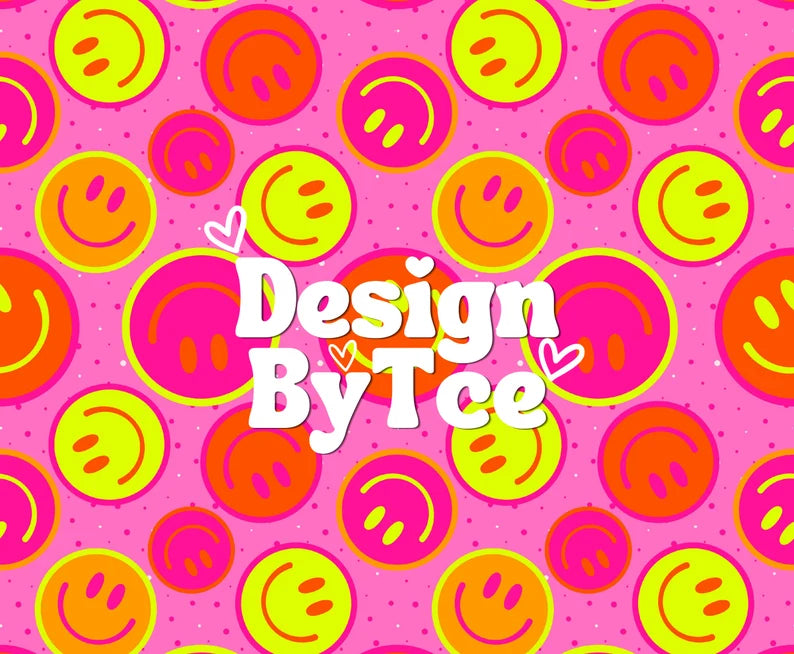 Safe Swim Pink Yellow and Orange smiley