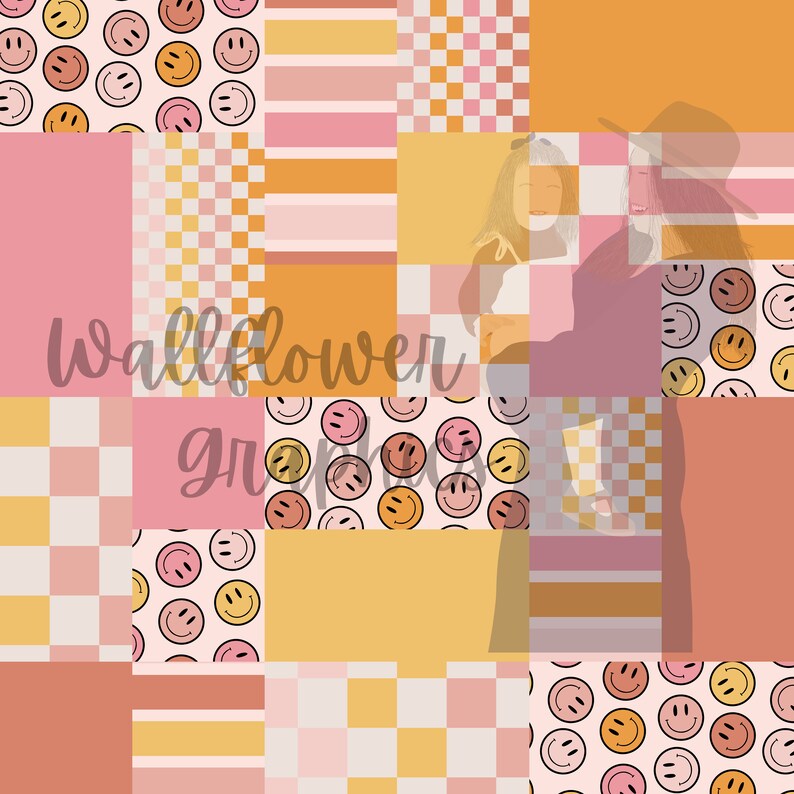 Pink and Yellow Smiles patchwork