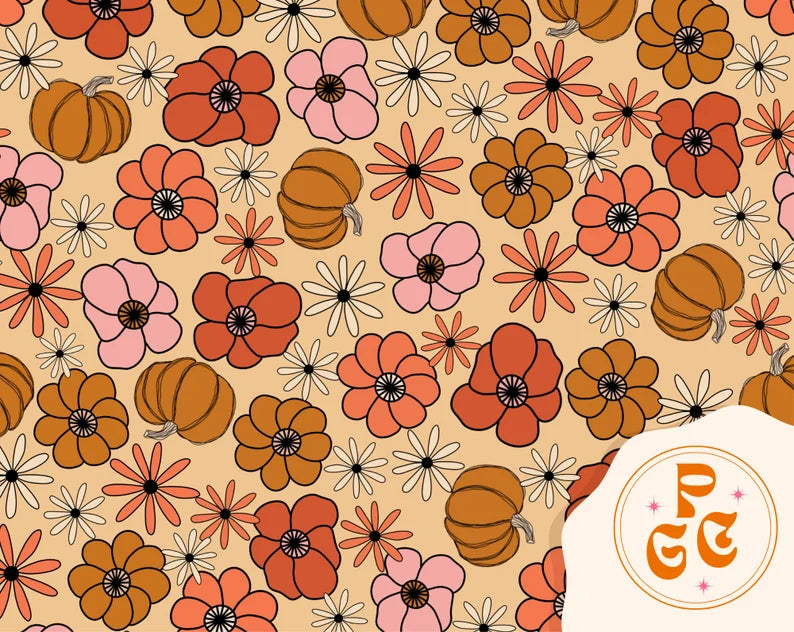 Boho Pumpkin Floral Fall