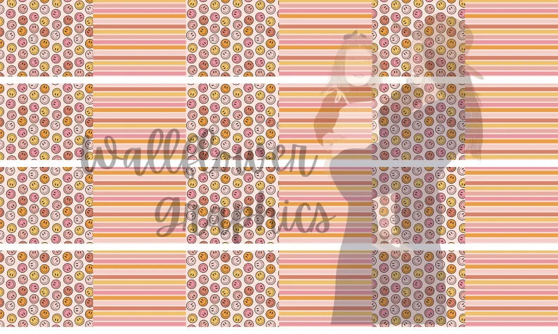 12-1 (8.25x20) Twist Headband Yard-Pink and Yellow Smiles and Stripes